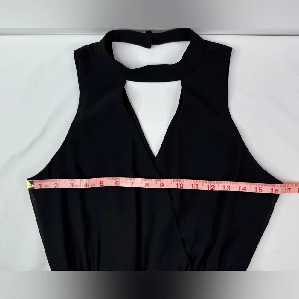 I. N. San Francisco Keyhole Neck Sheer Maxi Sleeveless Size Small